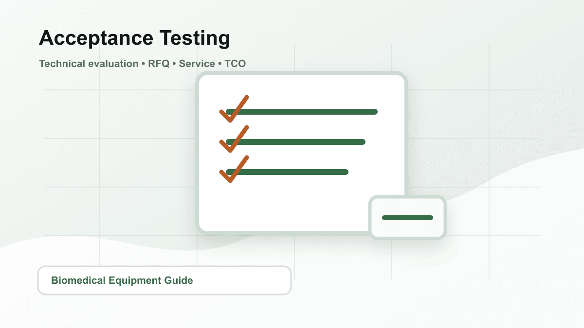 Medical equipment acceptance testing illustration