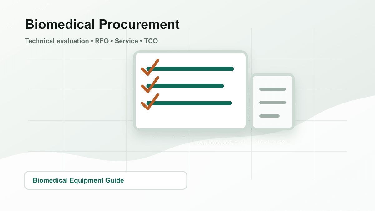 Medical equipment RFQ writing and procurement checklist illustration